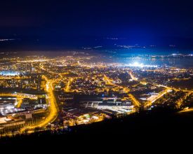Panorama nocturne Yverdon-les-Bains